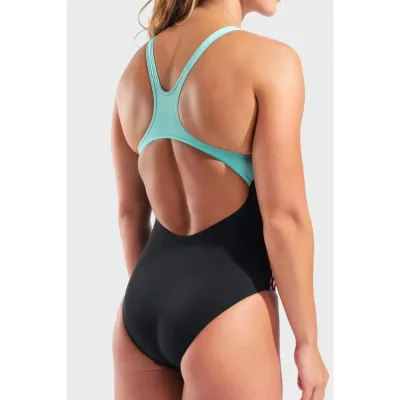 Купальник закритий для жінок Arena GRAPHIC SWIMSUIT SWIM PRO L Чорний, Блакитний, Рожевий 36 (010809-580 36) - 2 - Robinzon.ua