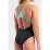 Купальник закритий для жінок Arena GRAPHIC SWIMSUIT SWIM PRO L Чорний, Блакитний, Рожевий 36 (010809-580 36) - 2 - Robinzon.ua