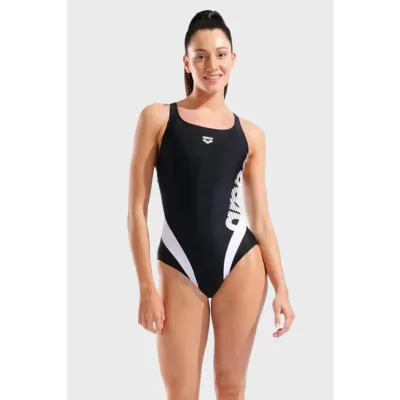 Купальник закритий для жінок Arena STRIPEFLO SWIMSUIT SWIM PRO BA Чорний, Білий 38 (011175-551 38) - 1 - Robinzon.ua