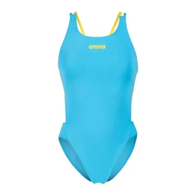 Купальник закритий для жінок Arena SWIMSUIT TECH MULTI SOLID Блакитний, Жовтий 34 (008054-820 34) - 3 - Robinzon.ua