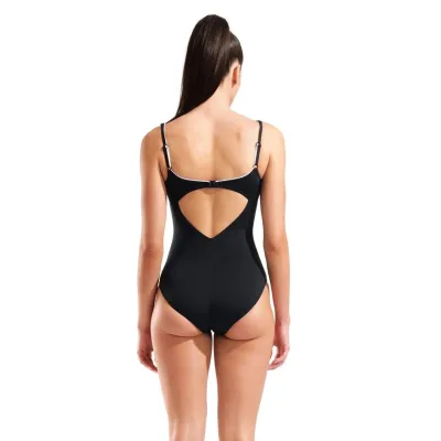 Купальник закритий для жінок Arena CLIP BACK SWIMSUIT SOLID B Чорний, Білий 38 (010651-510 38) - 4 - Robinzon.ua