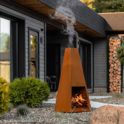 Костровая чаша-огнище OXA Taper из CorTen (чаша для огня). - 1 - Robinzon.ua