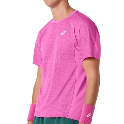 Чоловіча Футболка Asics MATCH JACQUARD SS TOP Рожевий M (2041A391-700 M) - 5 - Robinzon.ua