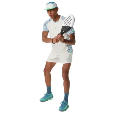 Чоловіча Футболка Asics PADEL COURT ALL OVER PRINT SS TOP Білий Блакитний M (2041A385-100 M) - 2 - Robinzon.ua