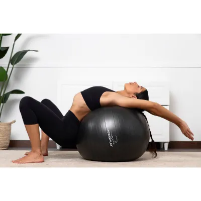 М'яч для фітнесу (фітбол) PowerPlay 4001 Ø65 cm Gymball Чорний + помпа - 6 М'яч для фітнесу (фітбол) PowerPlay 4001 Ø65 cm Gymball Чорний + помпа - 6 - Robinzon.ua