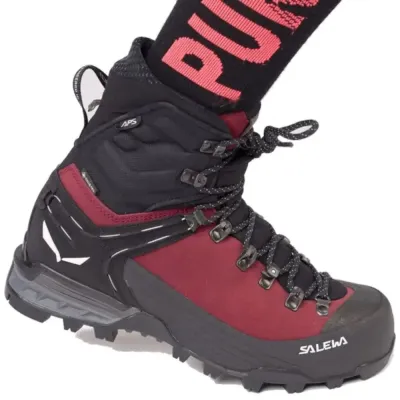 Ботинки женские Salewa ORTLES ASCENT MID GTX W 61409 1575 - 38.5 - бордовый/черный - 3 - Robinzon.ua