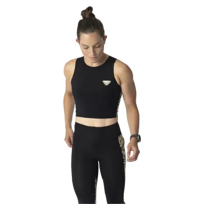 Майка женская Dynafit TRAIL CROP TOP W 71903 0912 - M - черный/коричневый - 4 - Robinzon.ua