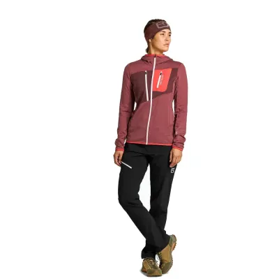 Фліс жіночий Ortovox FLEECE GRID HOODY W mountain rose - XS - 1 - Robinzon.ua