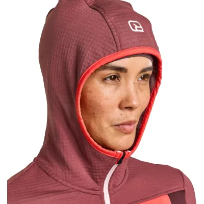 Фліс жіночий Ortovox FLEECE GRID HOODY W mountain rose - XS - 3 - Robinzon.ua
