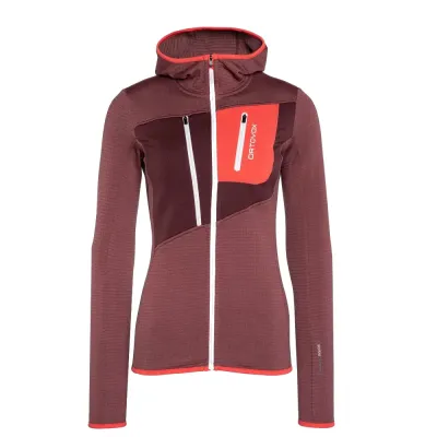 Фліс жіночий Ortovox FLEECE GRID HOODY W mountain rose - XS - 6 - Robinzon.ua