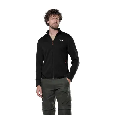 Флис мужской Salewa PUEZ WAFFLE HYB PL JACKET M 28859 0910 - 48/M - черный - 6 - Robinzon.ua