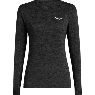Футболка женская Salewa PUEZ MELANGE DRY W L/S TEE 27454 0911 - 40/34 - черный - 1 - Robinzon.ua