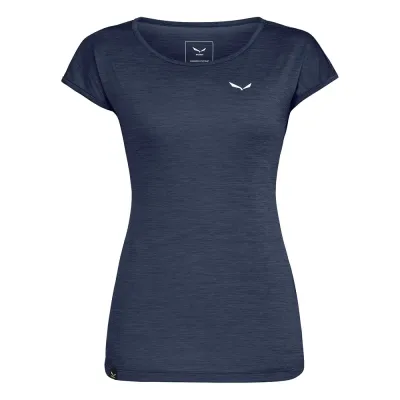 Футболка женская Salewa PUEZ MELANGE DRY W S/S TEE 26538 3966 - 48/42 (XL) - синий - 2 - Robinzon.ua