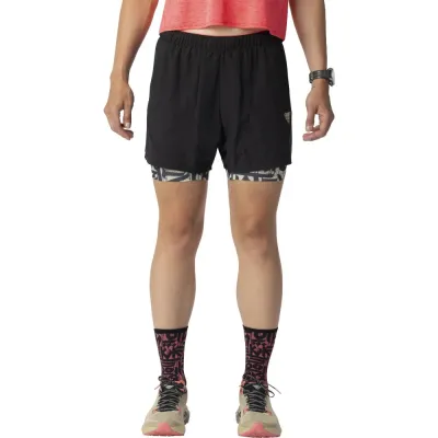 Шорти жіночі Dynafit TRAIL 2IN1 SHORT W 71921 0912 - L - чорний/коричневий - 6 - Robinzon.ua