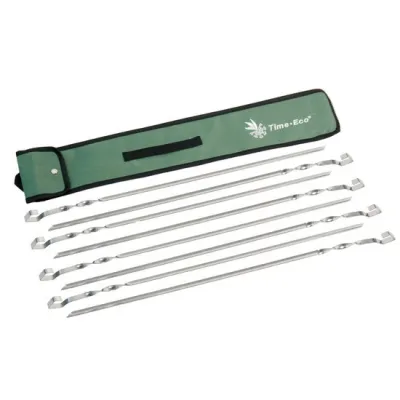 Комплект шампурів нерж.сталь, 8 шт в чохлі, JR 008 - 7 - Robinzon.ua