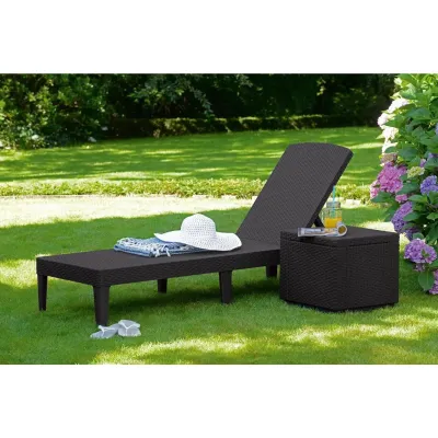 Шезлонг пластиковий Keter Jaipur Sun lounger, віскі коричневий - 1 - Robinzon.ua