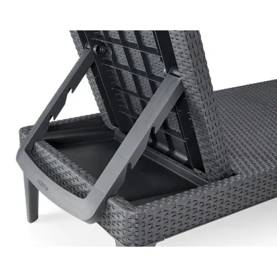 Шезлонг пластиковий Keter Jaipur Sun lounger, сірий - 1 - Robinzon.ua
