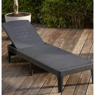 Шезлонг пластиковий Keter Jaipur Sun lounger, сірий - 4 - Robinzon.ua