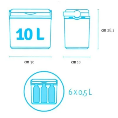 Изотермический контейнер Adriatic 10 л, серый с салатовым - 4 - Robinzon.ua