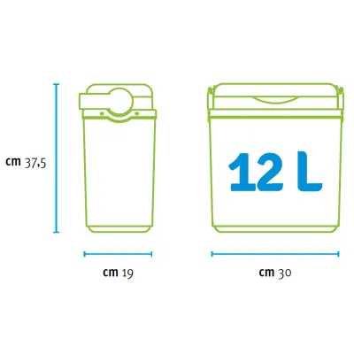 Изотермический контейнер Adriatic 12 л, серый с салатовым - 3 - Robinzon.ua