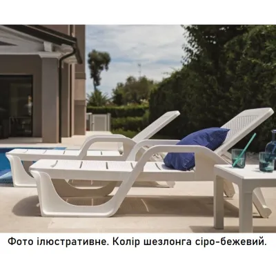 Шезлонг пластиковий BICA Nilo, сіро-бежевий - 6 - Robinzon.ua