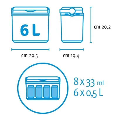 Изотермический контейнер Adriatic 6 л, синий - 2 - Robinzon.ua