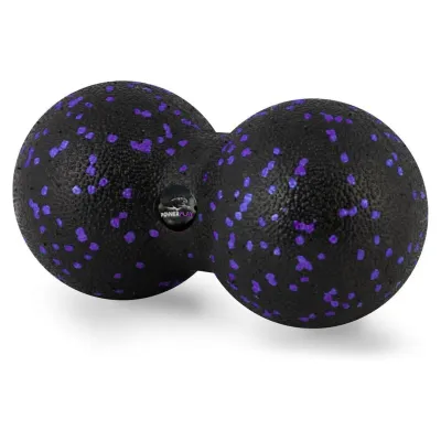 Масажний м'яч подвійний PowerPlay PP-4352 Epp foam peanut ball (d8*16cm.) Чорно/Фіолетовий - 2 - Robinzon.ua