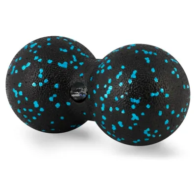 Масажний м'яч подвійний PowerPlay PP-4352 Epp foam peanut ball (d8*16cm.) Чорно/Блакитний - 1 - Robinzon.ua