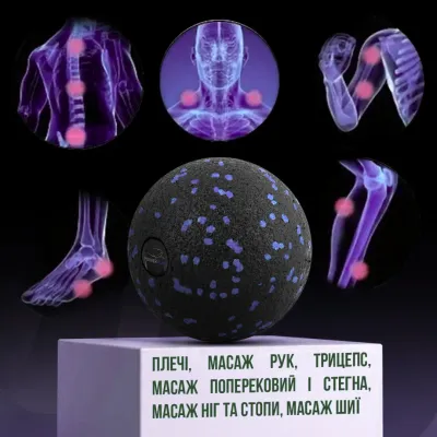 Массажный мяч PowerPlay PP-4350 Epp Massage Ball (d8) Черно/Фиолетовый - 7 - Robinzon.ua