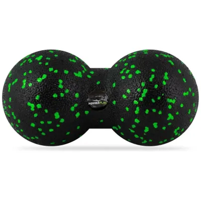 Масажний м'яч подвійний PowerPlay PP-4353 Epp foam peanut ball (d12*24cm.) Чорно/Зелений - 1 - Robinzon.ua