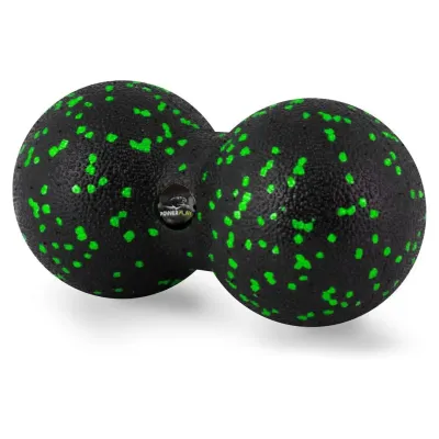 Масажний м'яч подвійний PowerPlay PP-4353 Epp foam peanut ball (d12*24cm.) Чорно/Зелений - 2 - Robinzon.ua