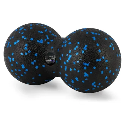 Масажний м'яч подвійний PowerPlay PP-4353 Epp foam peanut ball (d12*24cm.) Чорно/Синій - 2 - Robinzon.ua