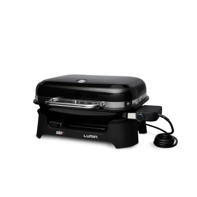 Гриль электрический Weber Lumin Compact с подставкой, черный. - 1 Гриль электрический Weber Lumin Compact с подставкой, черный. - 1 - Robinzon.ua