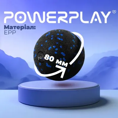 Набір масажних м'ячиків PowerPlay 4007 EPP Massage Ball Чорно-Сині (3 шт.) - 1 - Robinzon.ua