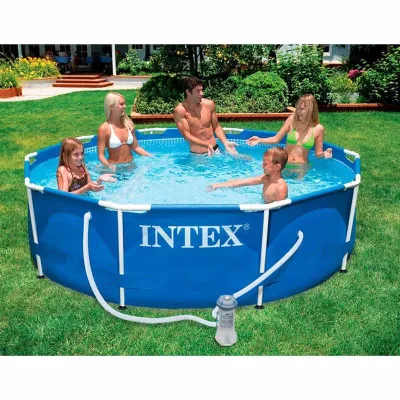 Круглый каркасный бассейн Intex 28202 (305х76 см) Metal Frame Pool - 1 - Robinzon.ua