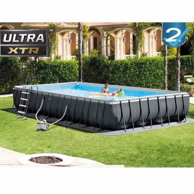 Прямоугольный каркасный бассейн Intex 26374 (975x488x132 см) Ultra Frame Rectangular Pool - 1 - Robinzon.ua