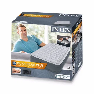 Односпальне надувне ліжко Intex 67766 (99 x 191 x 33 см) Comfort-Plush + Вбудований електронасос 220В. - 5 - Robinzon.ua