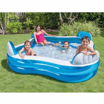 Семейный надувной бассейн Intex 56475 Swim Center Family Lounge Pool (229х229х66 см) - 1 - Robinzon.ua