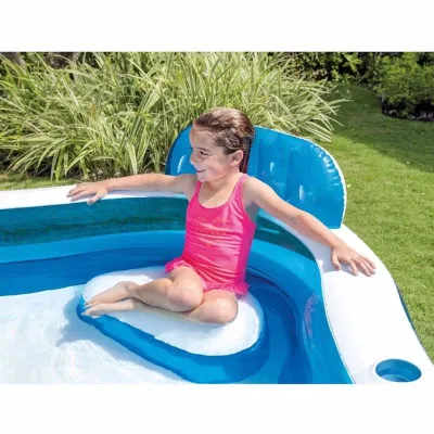 Семейный надувной бассейн Intex 56475 Swim Center Family Lounge Pool (229х229х66 см) - 2 - Robinzon.ua