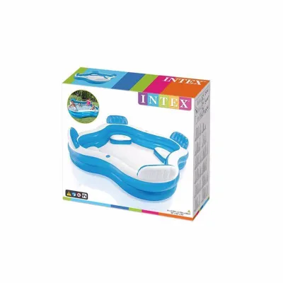 Семейный надувной бассейн Intex 56475 Swim Center Family Lounge Pool (229х229х66 см) - 4 - Robinzon.ua