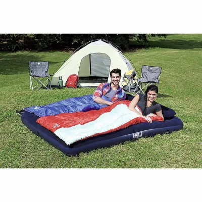 Двоспальний надувний матрац Bestway 67374 (152 х 203 x 22 см) + ручний насос та 2 подушки. - 5 - Robinzon.ua