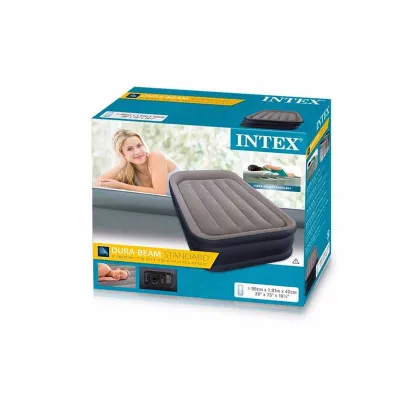 Односпальне надувне ліжко Intex 64132 (99 x 191 x 42 см) Deluxe Pillow Rest + Вбудований електронасос 220В. - 3 Односпальне надувне ліжко Intex 64132 (99 x 191 x 42 см) Deluxe Pillow Rest + Вбудований електронасос 220В. - 3 - Robinzon.ua