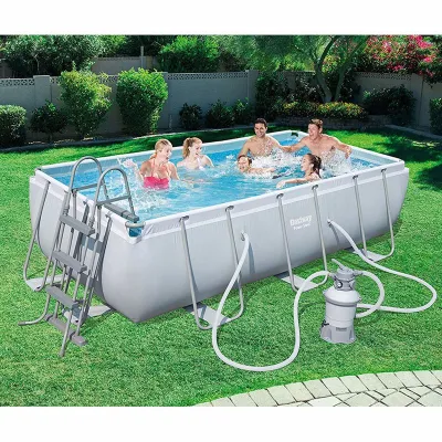 Прямоугольный каркасный бассейн Bestway 56442 Power Steel Frame Pool (404х201х100 см) - 2 - Robinzon.ua