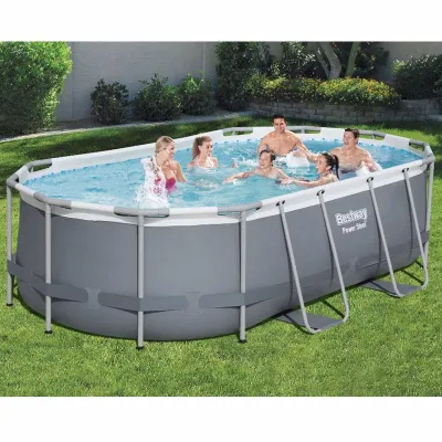 Овальный каркасный бассейн Bestway 56620 Power Steel Frame Pool (427х250х100 см) - 3 Овальный каркасный бассейн Bestway 56620 Power Steel Frame Pool (427х250х100 см) - 3 - Robinzon.ua