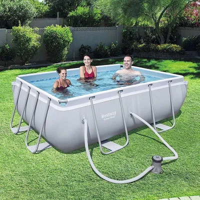 Прямоугольный каркасный бассейн Bestway 56629 Power Steel Frame Pool (282х196х84 см) - 1 Прямоугольный каркасный бассейн Bestway 56629 Power Steel Frame Pool (282х196х84 см) - 1 - Robinzon.ua
