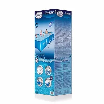 Прямоугольный каркасный бассейн Bestway 56405 Steel Pro Splash Frame Pool (400х211х81 см) - 2 Прямоугольный каркасный бассейн Bestway 56405 Steel Pro Splash Frame Pool (400х211х81 см) - 2 - Robinzon.ua