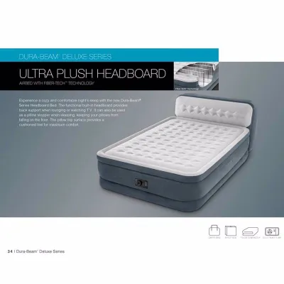Двоспальне надувне ліжко Intex 64448 (152 x 236 x 86 см) Ultra Plush Headboard + Вбудований електронасос 220В. - 4 Двоспальне надувне ліжко Intex 64448 (152 x 236 x 86 см) Ultra Plush Headboard + Вбудований електронасос 220В. - 4 - Robinzon.ua