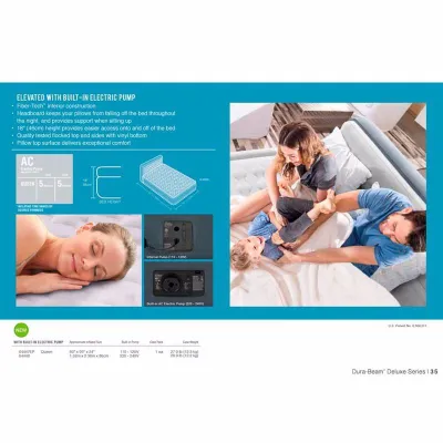 Двоспальне надувне ліжко Intex 64448 (152 x 236 x 86 см) Ultra Plush Headboard + Вбудований електронасос 220В. - 5 Двоспальне надувне ліжко Intex 64448 (152 x 236 x 86 см) Ultra Plush Headboard + Вбудований електронасос 220В. - 5 - Robinzon.ua