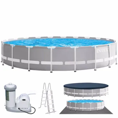 Круглый каркасный бассейн Intex 26756 (610 x 132 см) Prism Frame Pool - 1 Круглый каркасный бассейн Intex 26756 (610 x 132 см) Prism Frame Pool - 1 - Robinzon.ua
