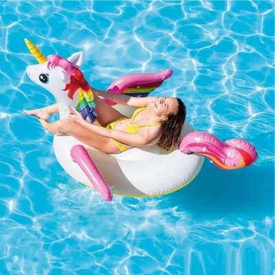 Дитячий надувний пліт Intex 57561 Єдиноріг (201 x 140 x 97 см) Unicorn Ride-on. - 1 - Robinzon.ua
